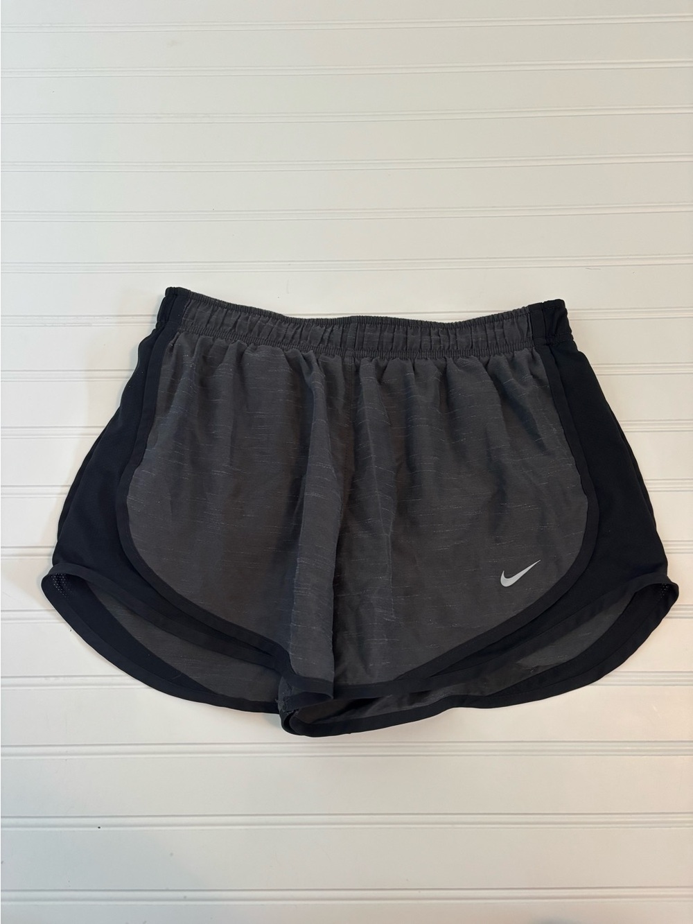 Nike Women's Black and Charcoal Athletic Shorts